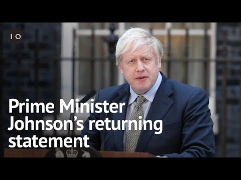 Prime Minister Boris Johnson makes his first statement upon returning to Downing Street.