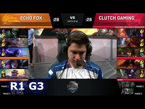 Echo Fox vs Clutch Gaming - Game 3 | Round 1 S8 NA Regional Qualifier for S8 Worlds 2018 | FOX vs CG