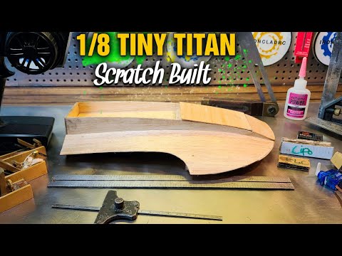 12" Micro Racer - 1/8 Scale balsa wood Hydroplane Build - Micro Tiny Titan