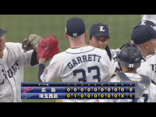 【9回表】ライオンズ・ギャレット 空振り三振を奪い試合を締める!! 2021/3/16 L-C