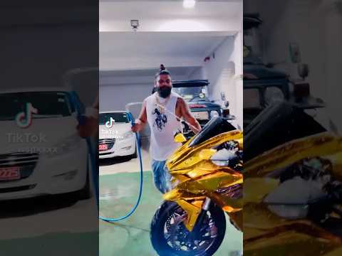 Kawasaki Ninja H2 Gold Colour 🧀😍😎 #subscribe WSP #bike #highcapacity #srilanka #tiktok