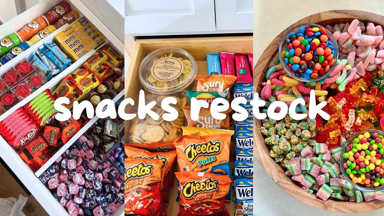 asmr snacks restocks *aka my love language* 🍬🍭🍫 | satisfying & aesthetic tiktok compilation