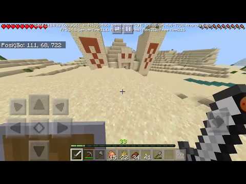 Minecraft:Pocket Survival#4 exploramos uma pirâmide encontrando uma maçã Dourada Encantada
