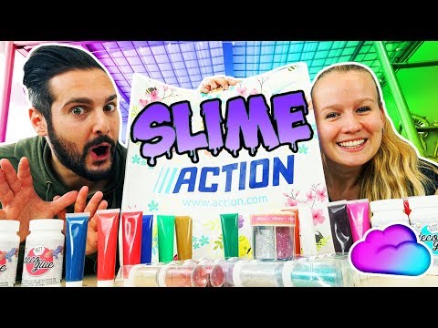 ACTION SLIME CHALLENGE Kathi & Kaan machen Schleim selber mit Action Zutaten & Kleber! Geht das gut?