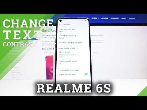 How to Set High Contrast Text in REALME 6s – Change Contrast