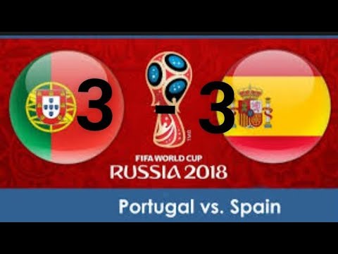 Portugal vs Spain Fifa18 Russia™  [3-3 Ronaldo's hattrick ]
