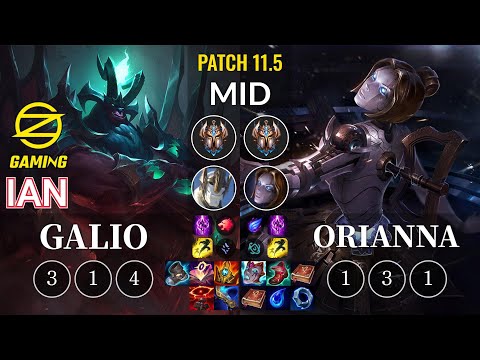 OZ Ian Galio vs Orianna Mid - KR Patch 11.5