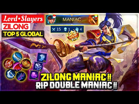 Zilong MANIAC !! RIP Double MANIAC !! [ Top 5 Global Zilong ] Lord•Slayers - Mobile Legends