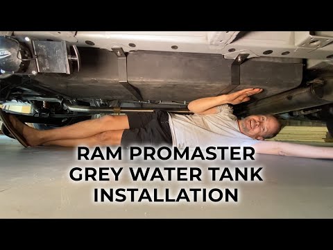 Custom Molded Grey Water Tank for RAM Promaster Van - Installation