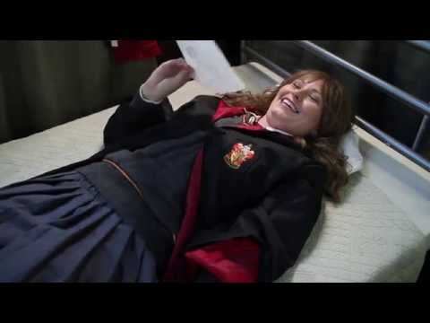 Hermione gets into Petrified Mode Behind the Scenes on Harry Potter and the Music Video Parody Set!