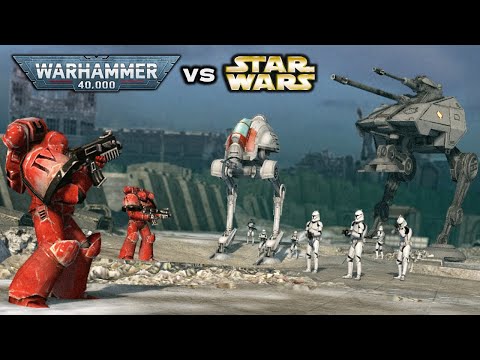 SPACE MARINES vs CLONE TROOPERS - Warhammer 40K vs Star Wars | Men of War: Assault Squad 2