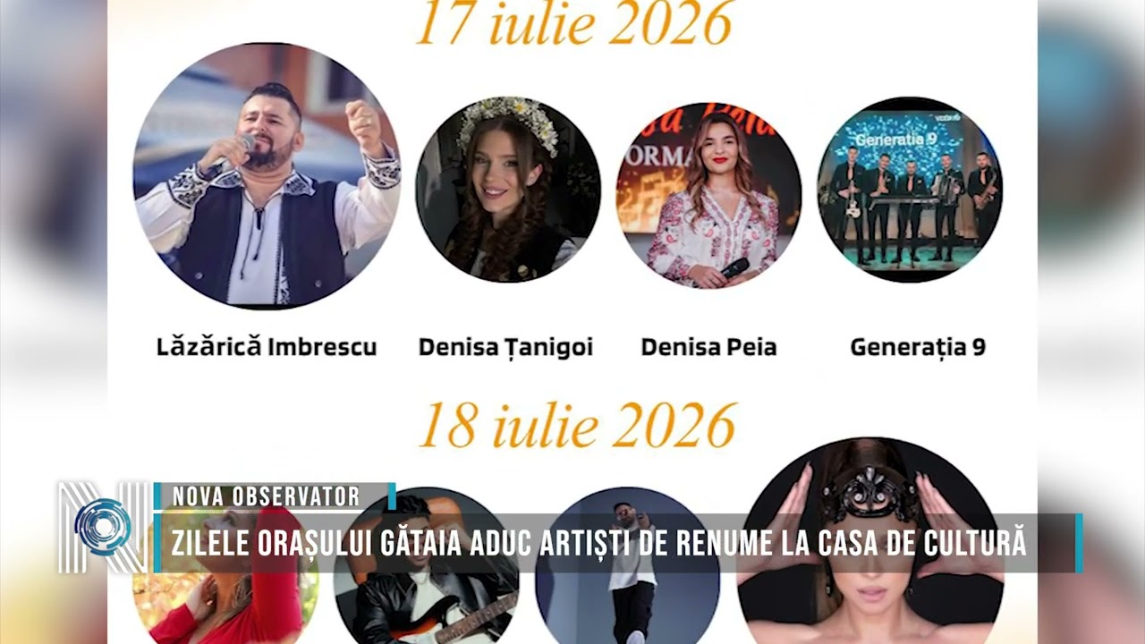 Zilele Orașului Gătaia aduc artiști de renume la Casa de Cultură