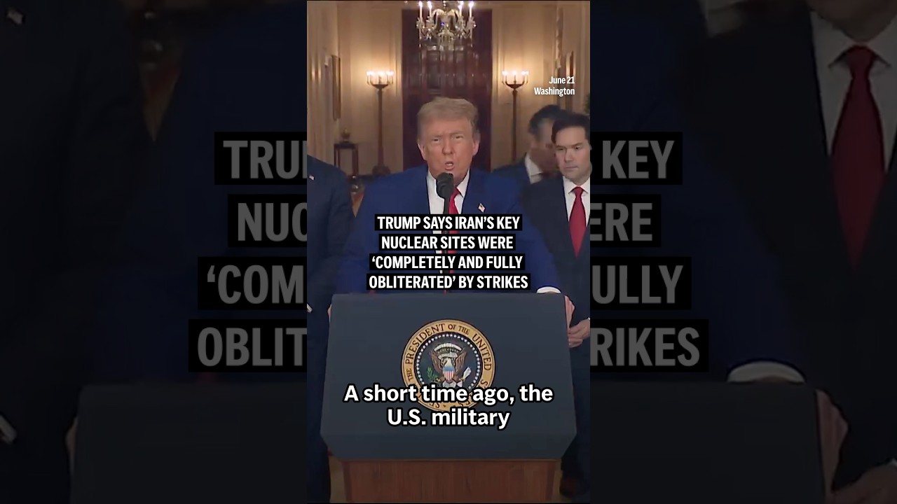 Trump says Iran’s key nuclear sites were ‘completely and fully obliterated’ by strikes