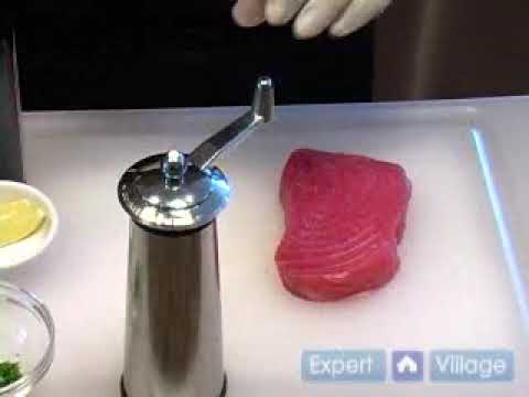 Making a Seared Ahi Tuna Fish Recipe Part 1
