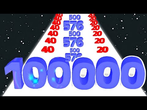 Satisfying mobile game/ Number Master: Run and Merge - number run 3d game video