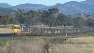 preview picture of video 'Brute EMD power on the grade : Australian trains and railroads'
