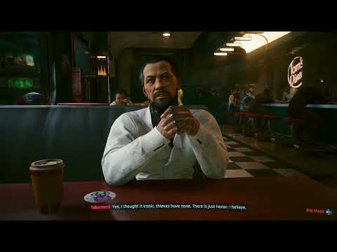 Cyberpunk 2077 - Playing For Time: Meet With Goro Takemura at Tom's Diner | V Streetkid | Gameplay