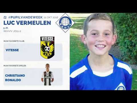 Luc als RKHVV pupil vd week  21 oktober 2018