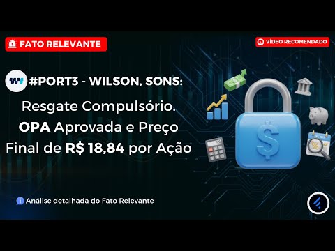 Thumbnail do vídeo: #PORT3: O Resgate Compulsório Wilson Sons Foi APROVADO! Seu Dinheiro de Volta em 10/DEZ - R$ 18,84