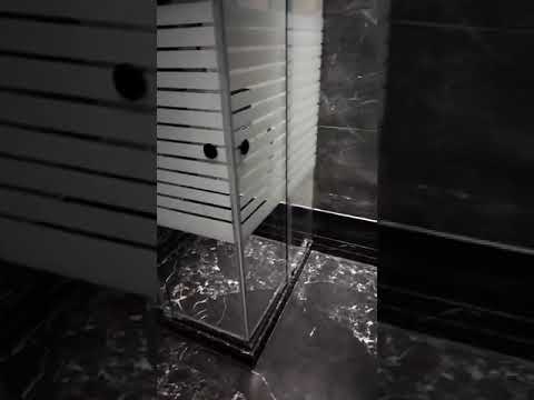 Sliding transparent bathroom glass shower enclosures