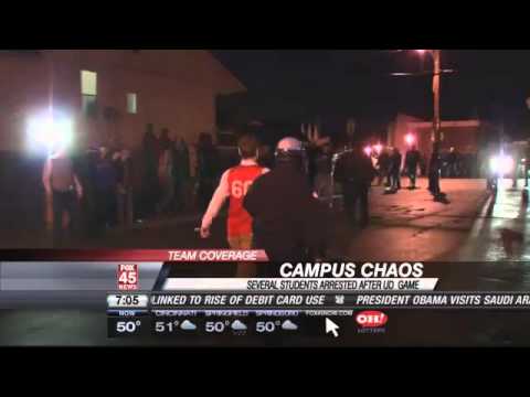Campus Chaos after UD Defeats Stanford