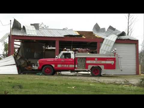 3-26-2021 Wadley, Alabama- Corinth Fire Dept. Destroyed by Tornado