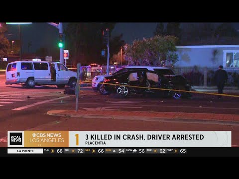 Placentia crash: 3 killed after church service; DUI suspect arrested