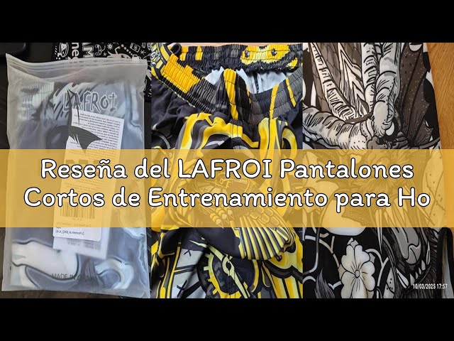Vídeo relacionado con LAFROI Pantalones Cortos de Entrenamiento para Hombre, MMA Cross-Training, con cordón-QJK06 Black Size MD