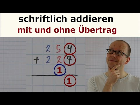 Schriftliche Addition (1) - Ganze Zahlen