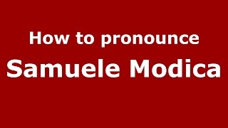 How to pronounce Samuele Modica