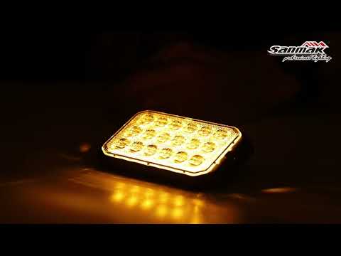 Фара-стробоскоп 36W Sanmak 7025-18 Янтарный-желтый цвет, 10 режимов 