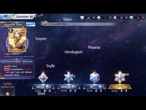 Saint Seiya Awakening - 95 pulls for Arayashiki Shaka