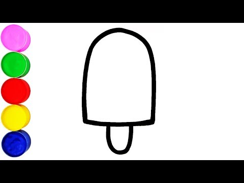 Eis Zeichnen und Malen für Kinder Farben Lernen auf Deutsch