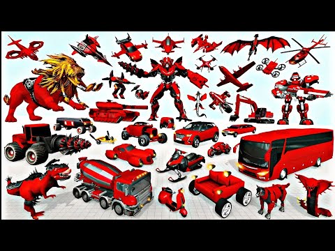 🔥 Lion Robot Car Transform Battle – Futuristic Robot Fighting Game 2025 🔫🚗🦁