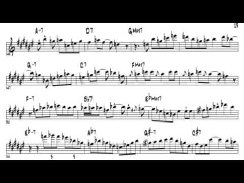 Chris Potter Cherokee(by Ray Noble)  in 12 (10) keys Solo transcription