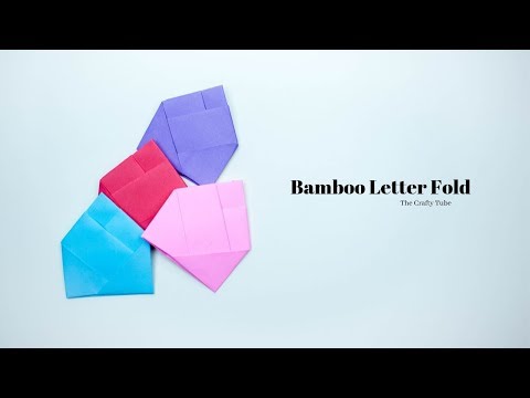 Bamboo Letter Fold - How To Fold A Letter - Bamboo Letter folding - DIY
