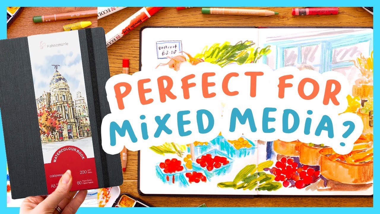 Hahnemuhle Watercolour Sketchbook Review 🎨 Mixed media testing