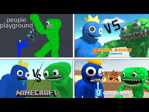 Rainbow Friends Blue VS Banban Jumbo Josh in Minecraft, ARBS, Garry's Mod, People Playground!