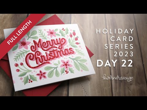 🔴 LIVE REPLAY! Holiday Card Series 2023 - Day 22 - Layered Stencils & Glitter Paste