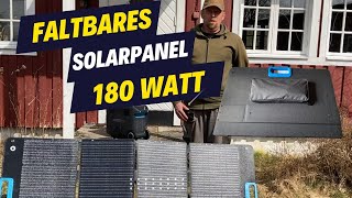 Faltbares Solarpanel für den Balkon, Camping und unterwegs - GlamPiece 180 Watt