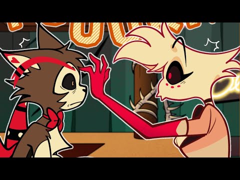 husk enjoys being pet?! - Hazbin Hotel comic dub