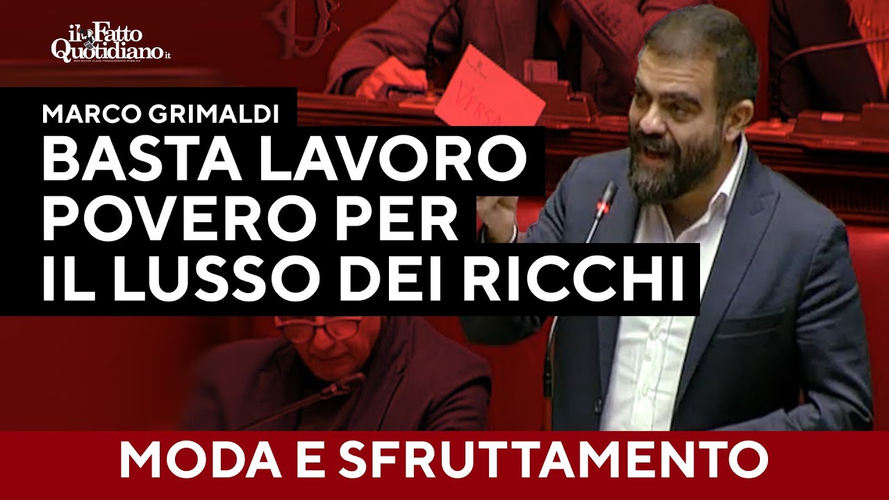 Grimaldi: "Lavoro povero e sfruttamento nel sistema della moda. Basta coi subappalti"