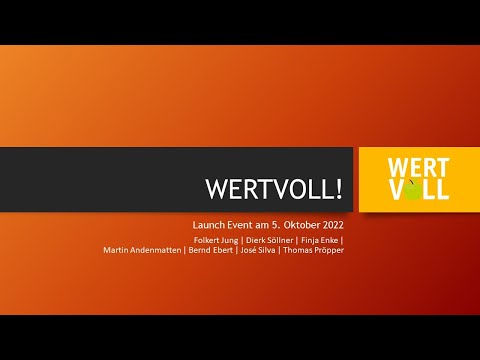 Aufzeichnung des Launch Event zum Buch WERTVOLL! - Eine Value Stream Story vom 5.10.2022