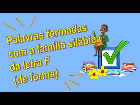 Aprendendo a escrever palavras (letra de forma) com a família silábica da letra F.