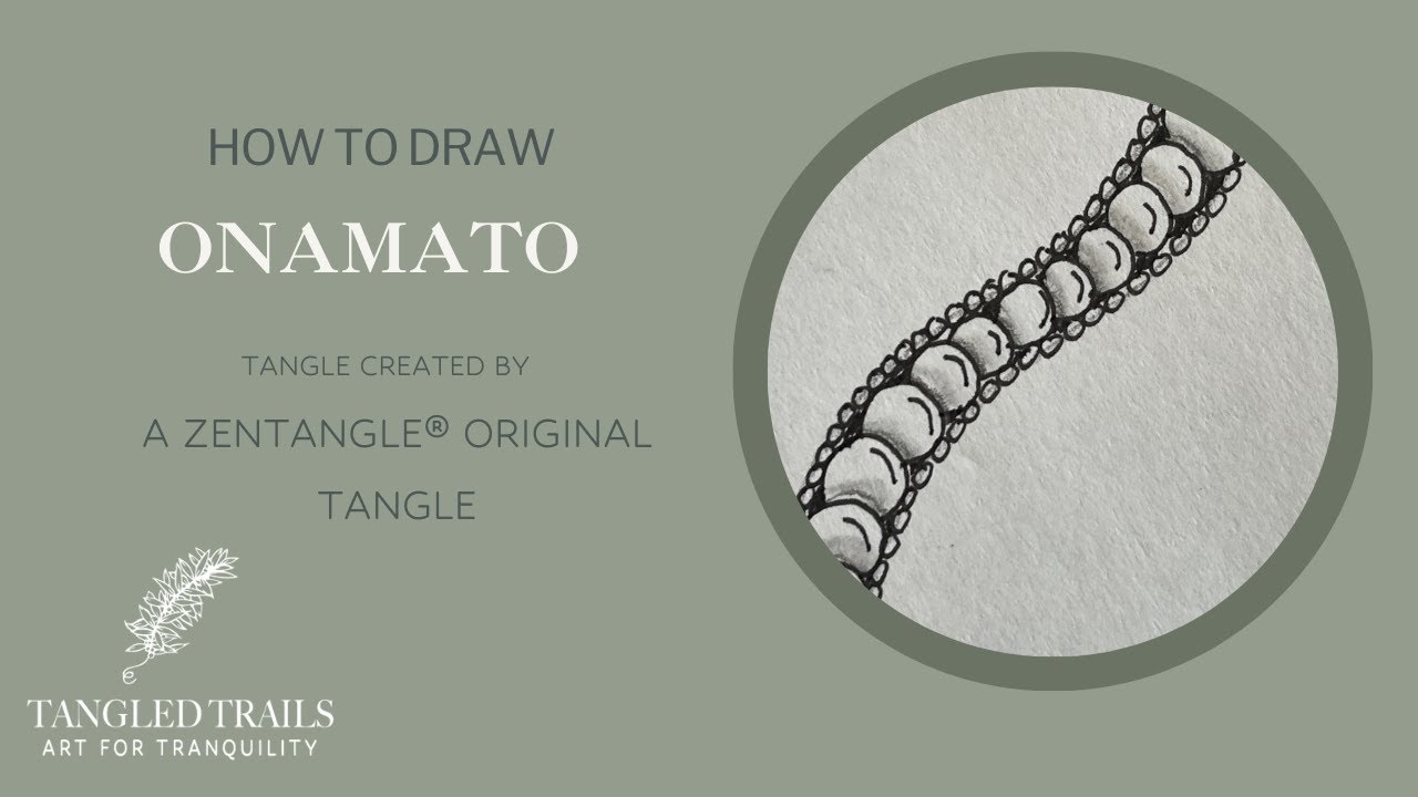 How to Draw Tangle Pattern Onamato for new tanglers/Certified Zentangle Teacher