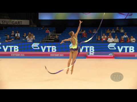 Carmel KALLEMAA (EST) 2015 Rhythmic Worlds Stuttgart - Qualifications Ribbon