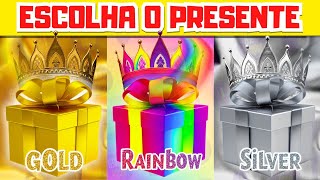 🎁 ESCOLHA SEU PRESENTE! 🎁 DOURADO, COLORIDO OU PRATA?