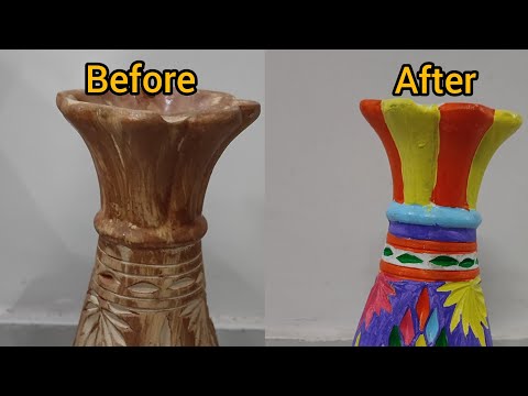 Painting a flower pot || By Vrinda || Easy steps||