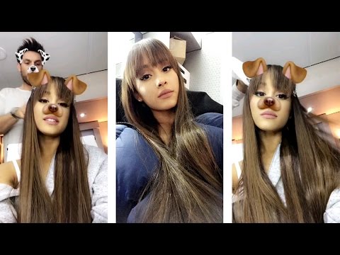Ariana grande in makeup session | Snapchat