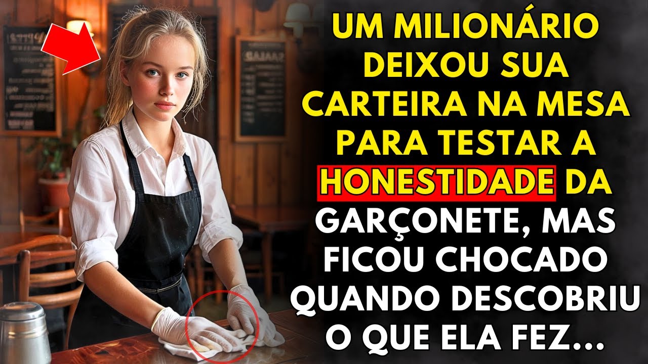 O MILIONÁRIO DEIXOU A CARTEIRA SOBRE A MESA PARA TESTAR A GARÇONETE  MAS ELE NÃO IMAGINAVA QUE...